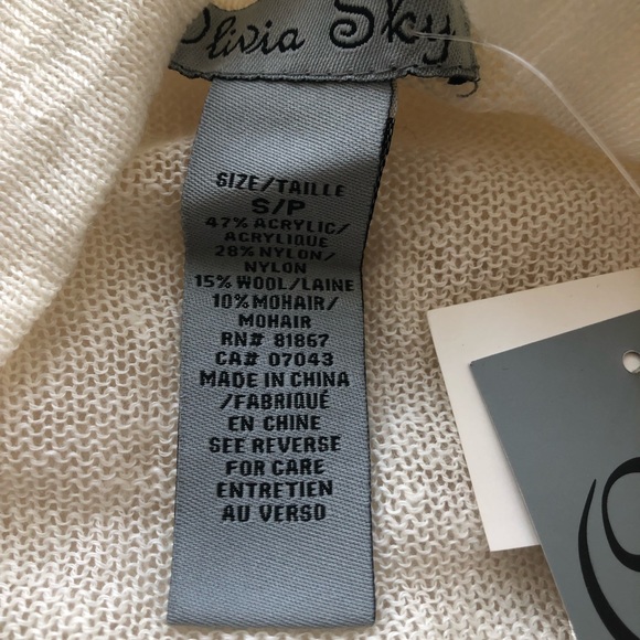 BNWT Olivia Sky light wool/mohair women’s sweater pullover in SZ S!!! - Picture 4 of 6